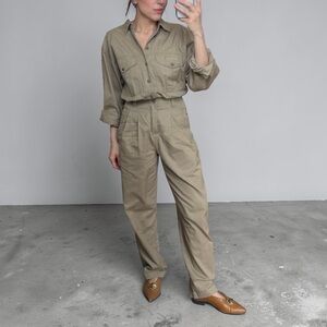 Vintage Liz Wear Khaki Jumpsuit